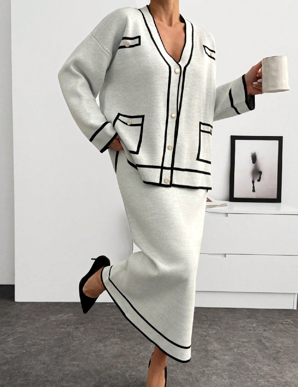 Compleu SHEIN, gri deschis