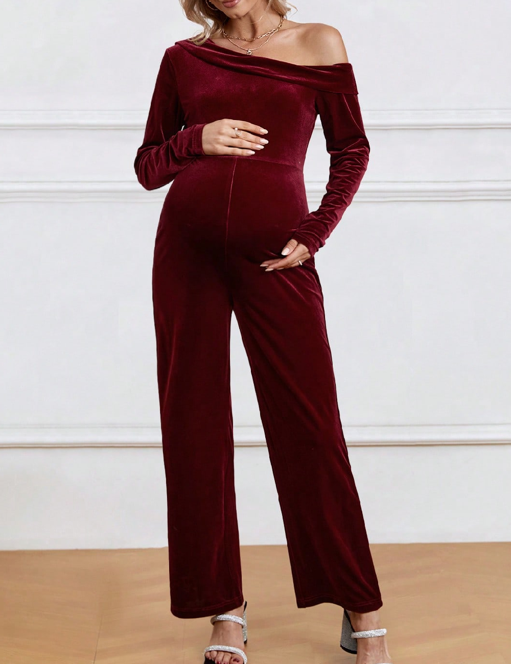 Salopeta SHEIN Maternity, visiniu