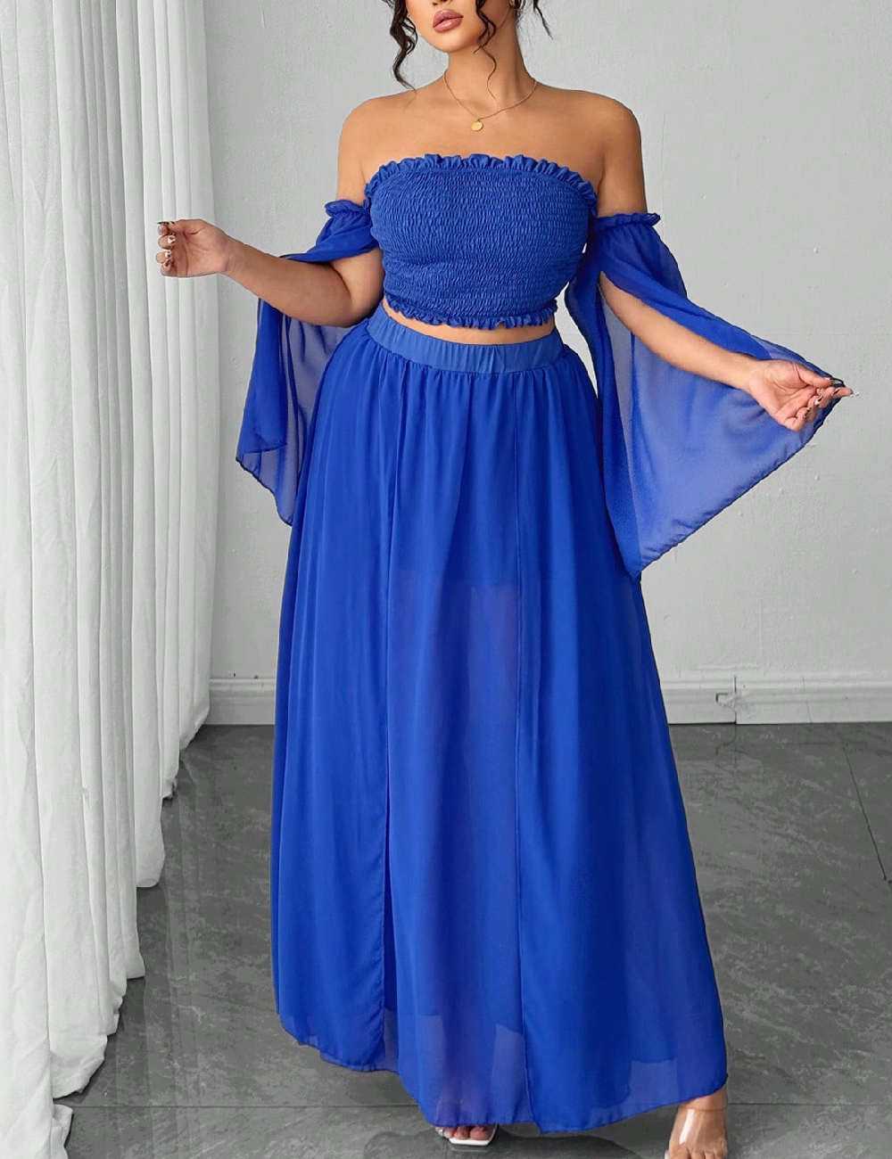 Compleu SHEIN CURVE, albastru