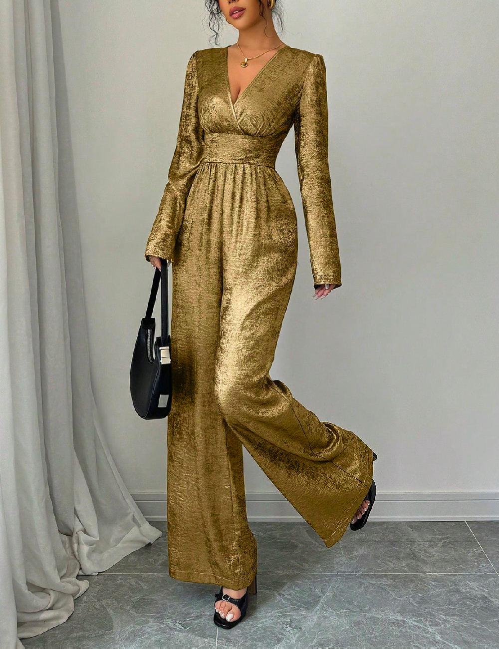 Salopeta SHEIN, auriu