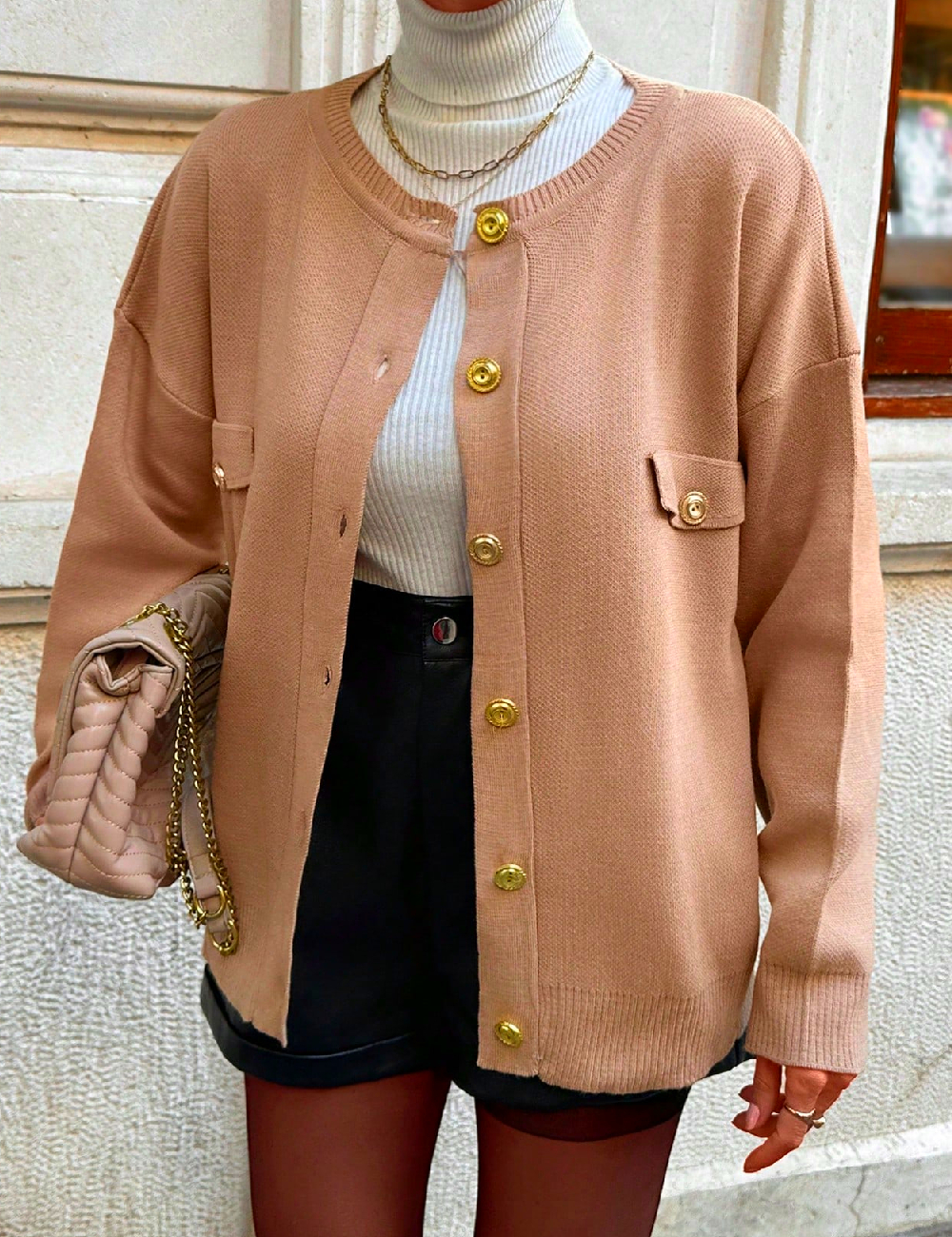 Cardigan SHEIN, maro