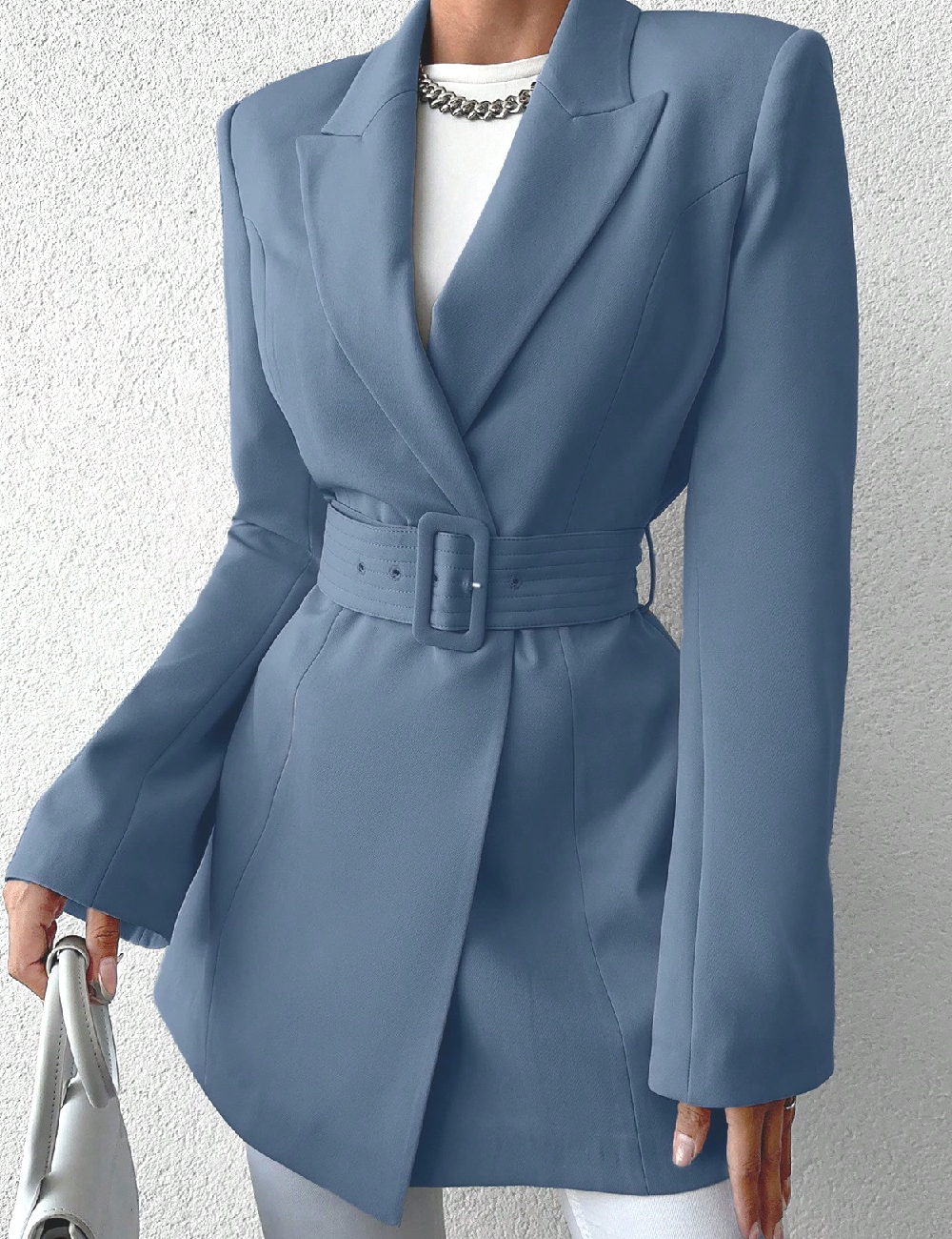 Sacou SHEIN, albastru