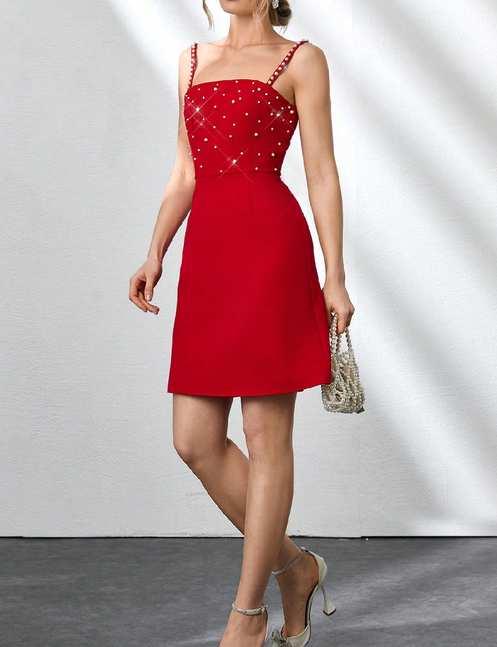 Rochie scurta SHEIN, rosu