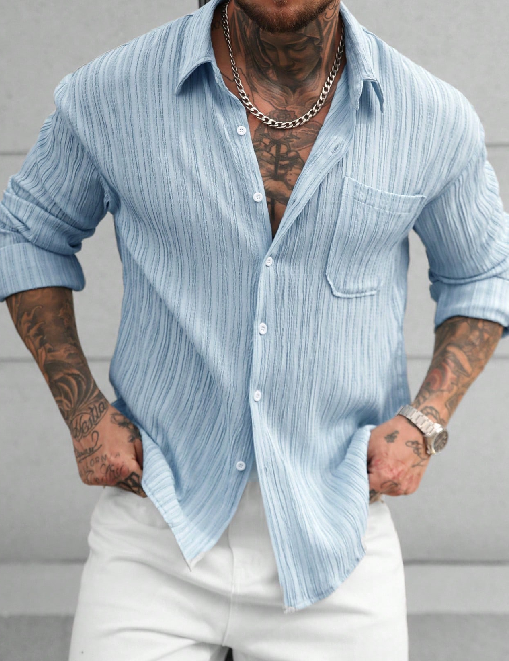 Camasa SHEIN, albastru