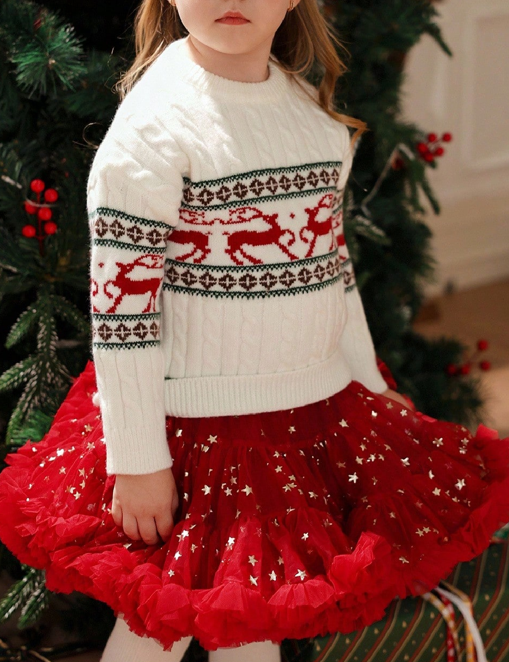 Pulover Shein Kids, alb