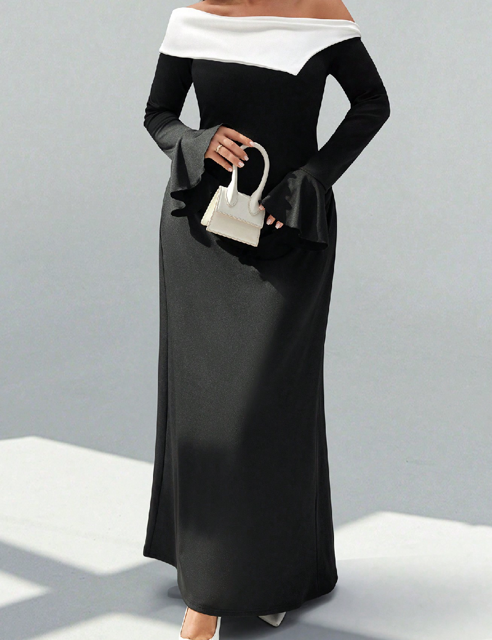 Rochie lunga SHEIN CURVE, negru