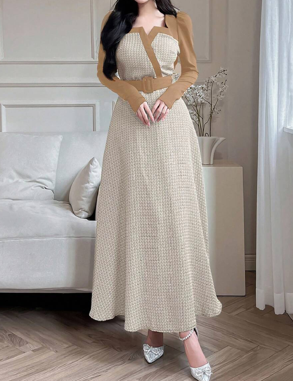 Rochie lunga SHEIN, maro