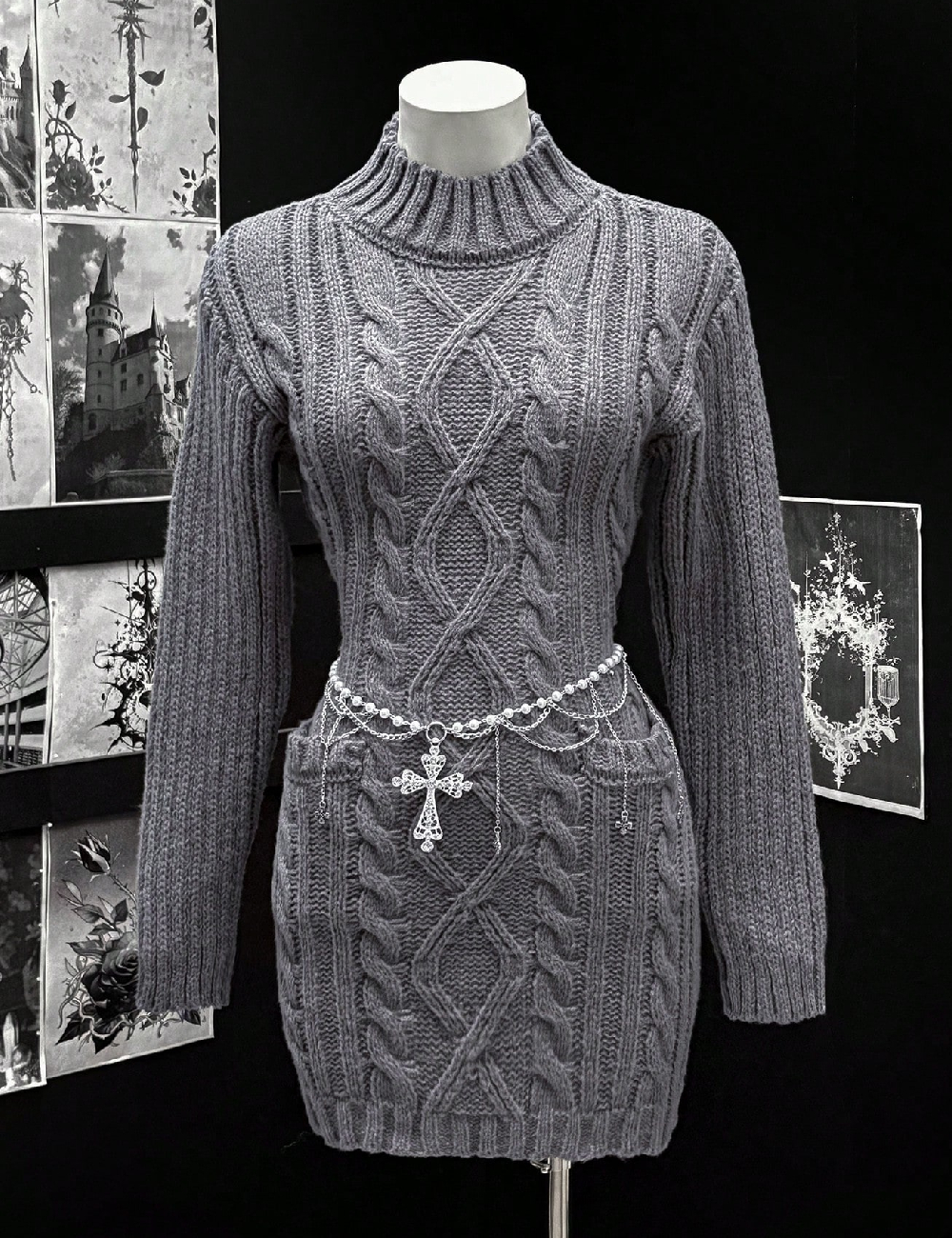 Rochie scurta SHEIN, gri