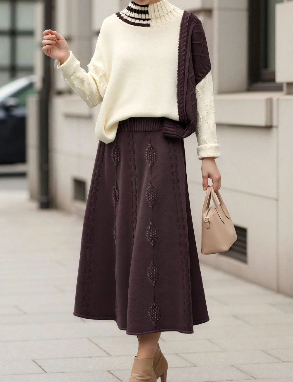 Compleu SHEIN CURVE, maro