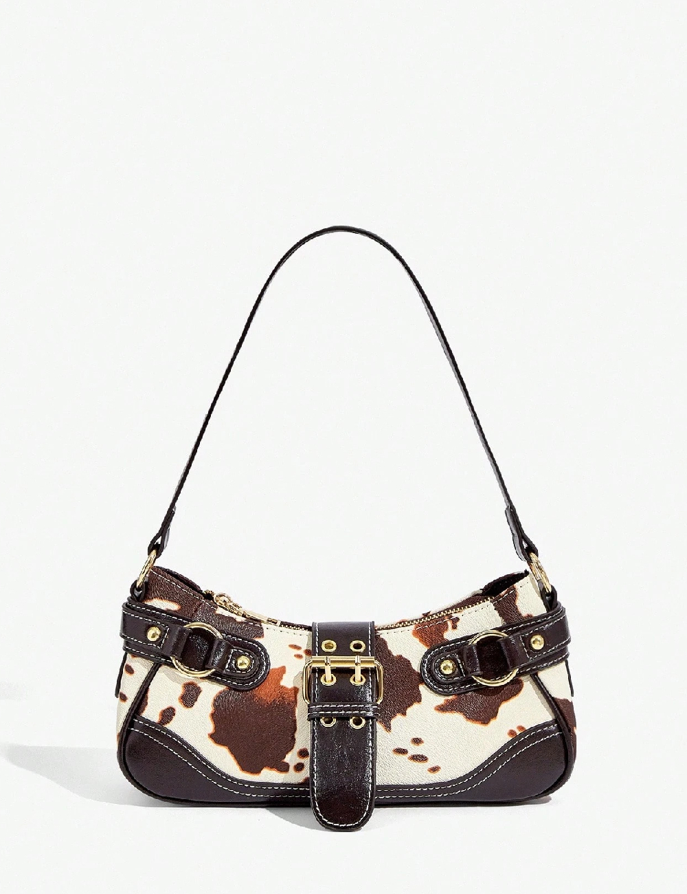 Geanta SHEIN, maro/alb