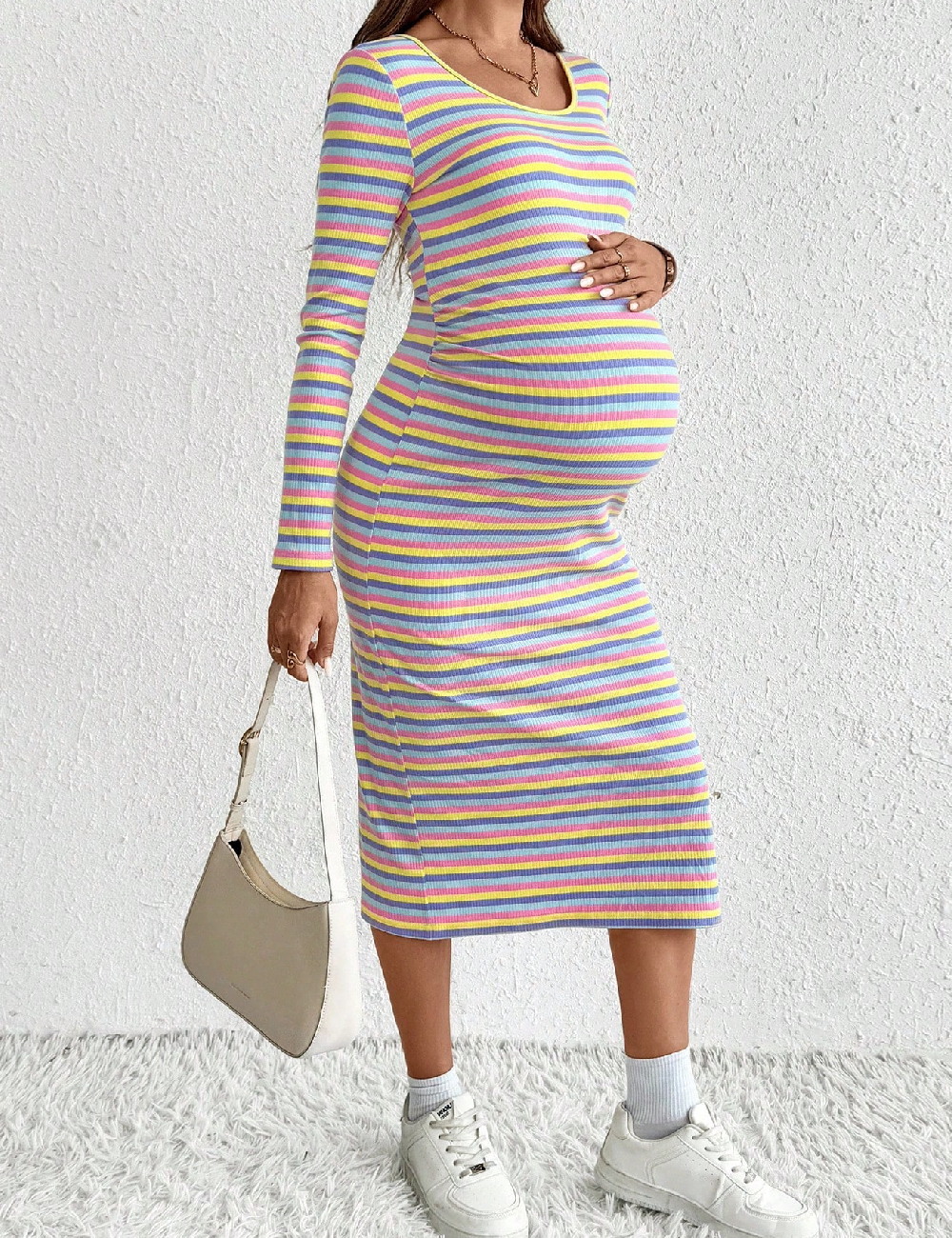 Rochie medie SHEIN Maternity, mix culori