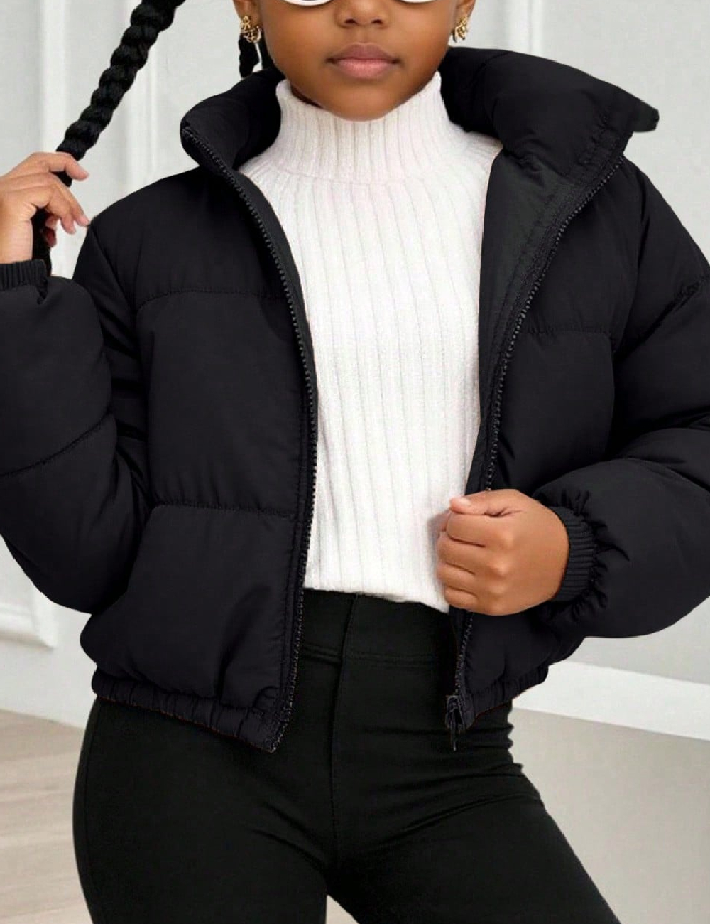 Geaca Shein Kids, negru