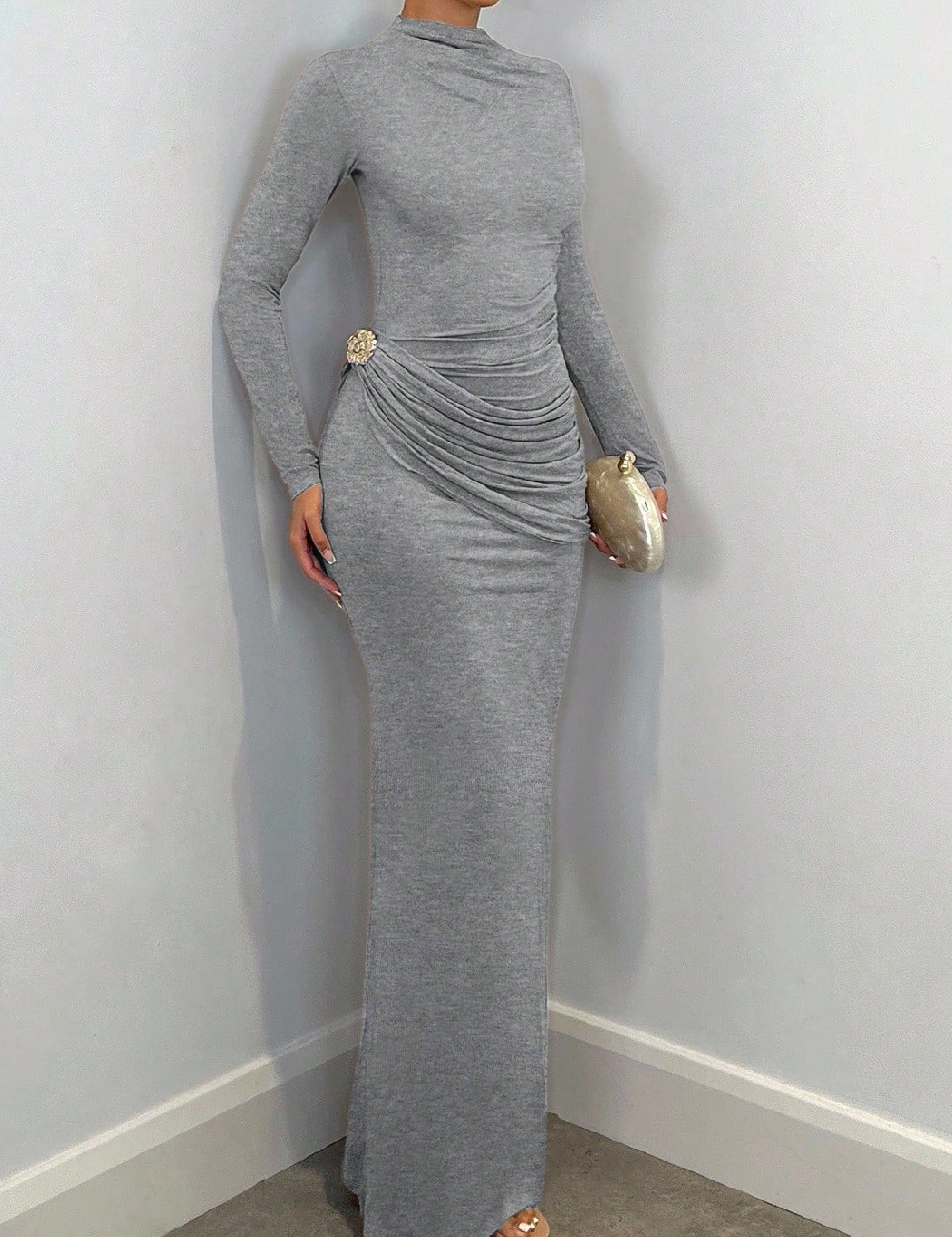 Rochie lunga SHEIN, gri