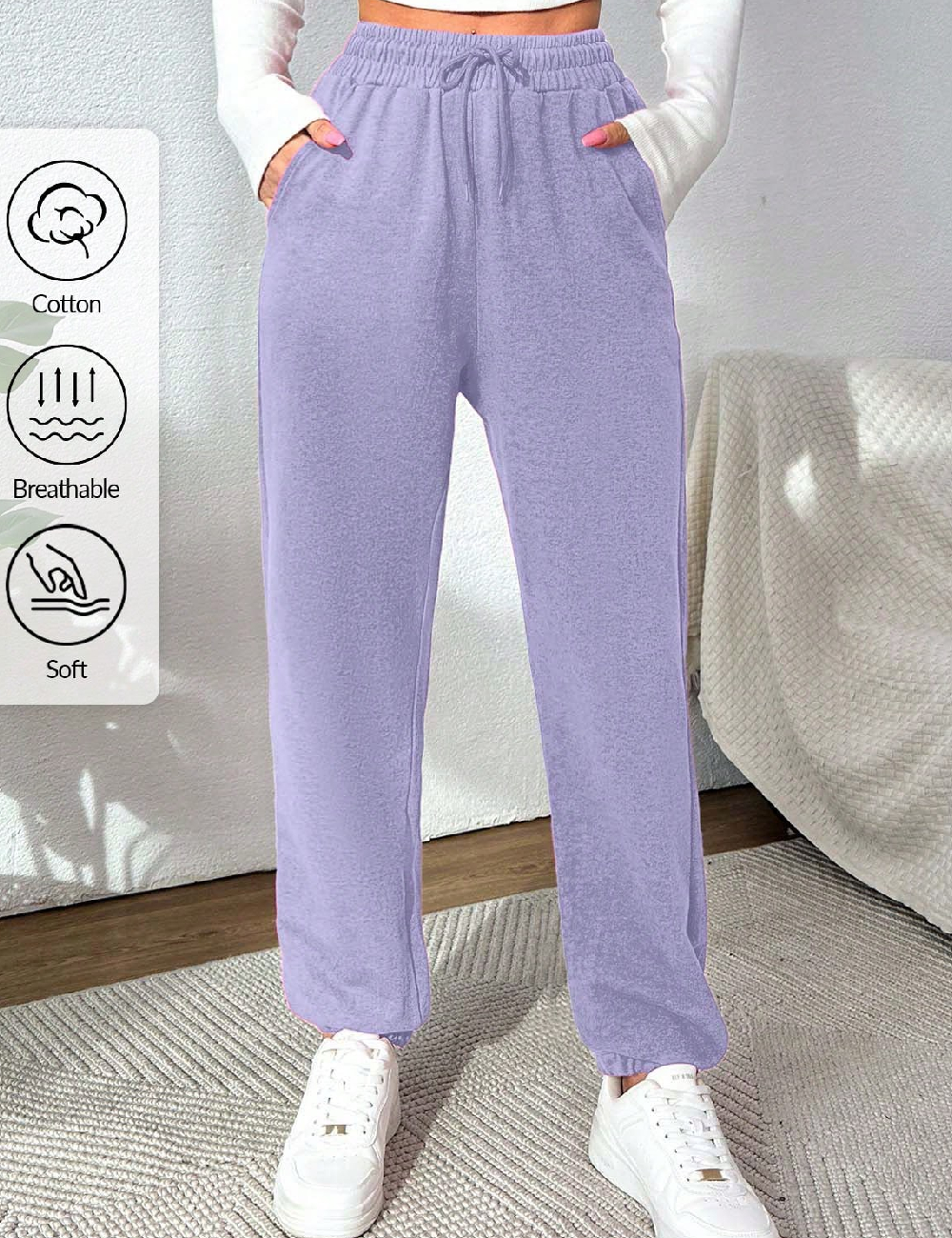 Pantaloni SHEIN, mov