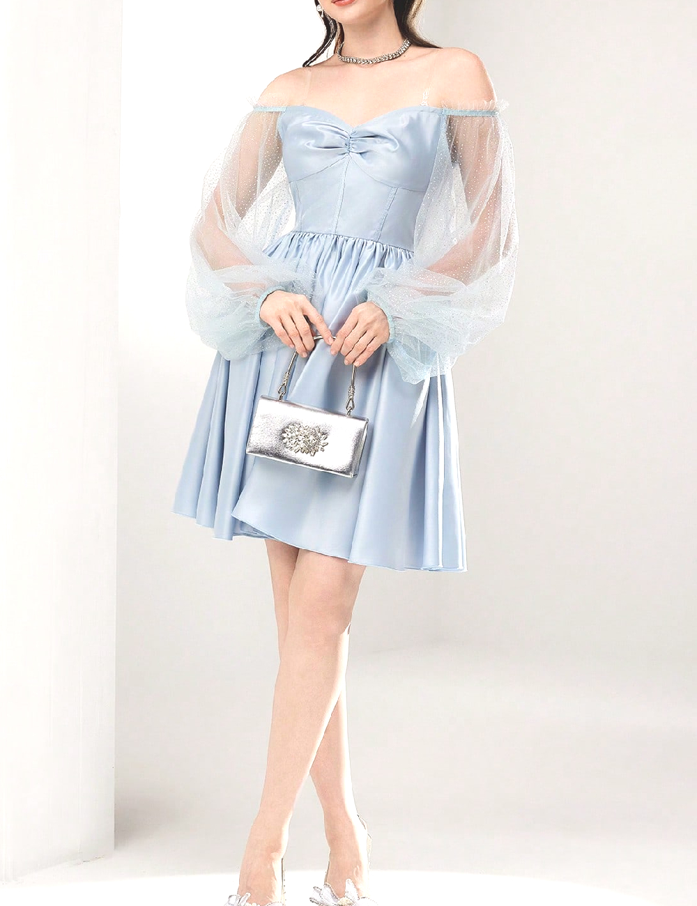 Rochie scurta SHEIN, bleu