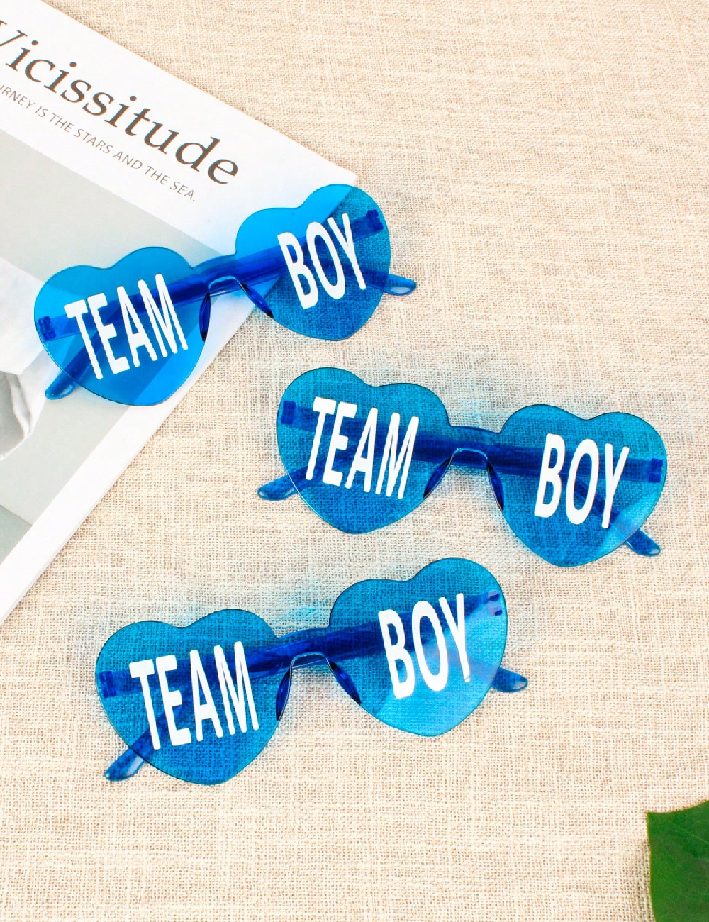 Set ochelari Gender Reveal, 12 buc SHEIN, albastru