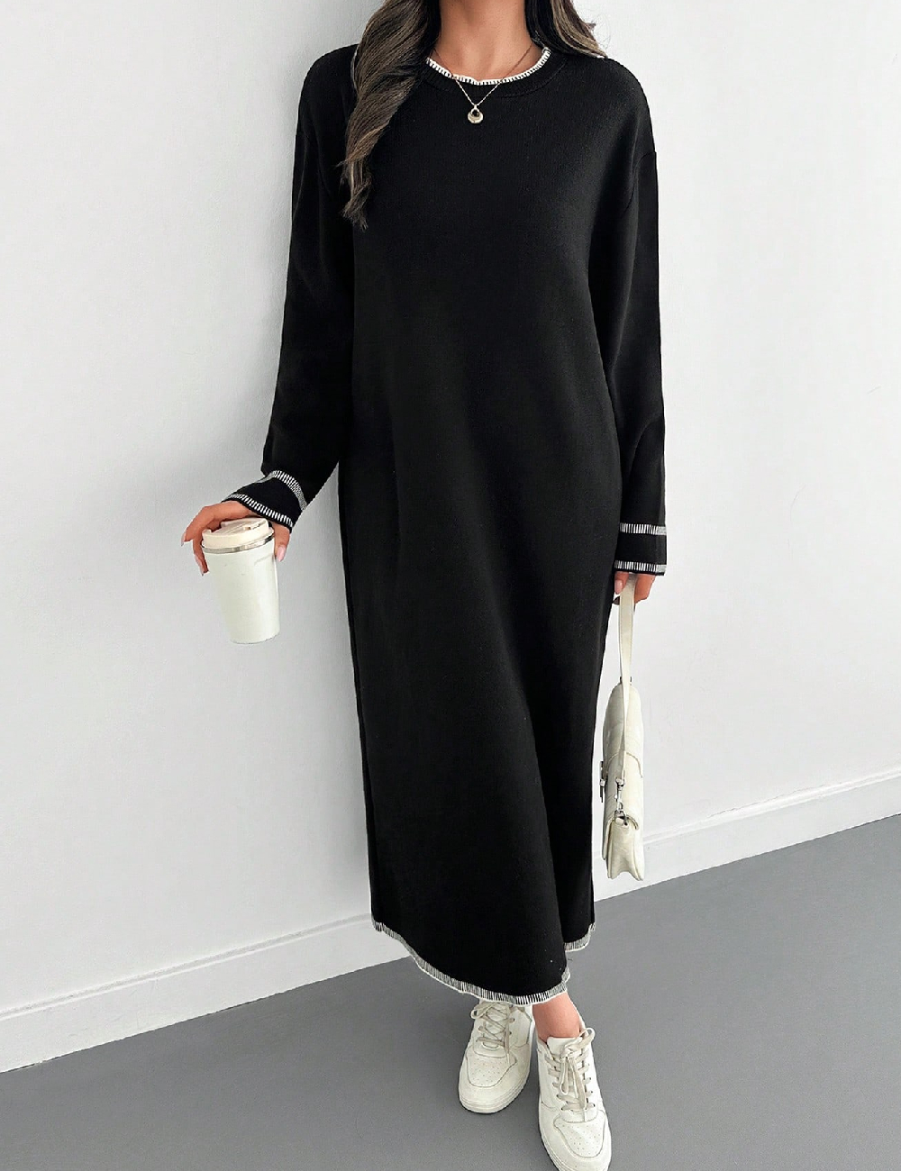 Rochie lunga SHEIN CURVE, negru