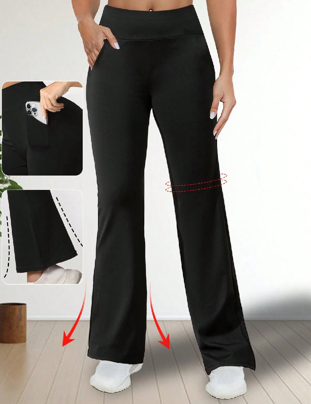 Pantaloni SHEIN, negru