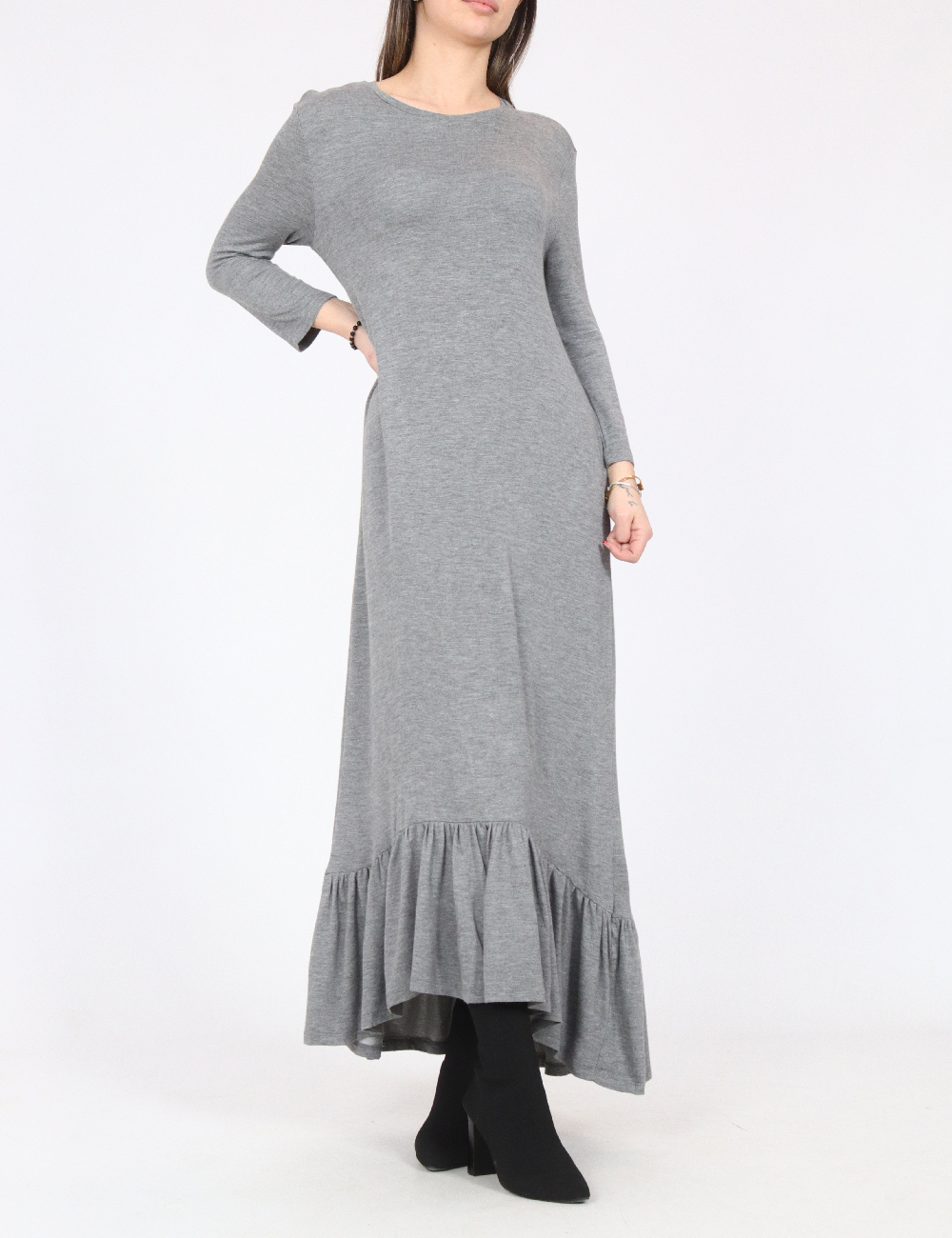 Rochie lunga Bershka, gri