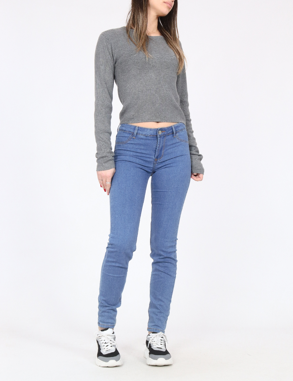 Blugi Bershka, albastru