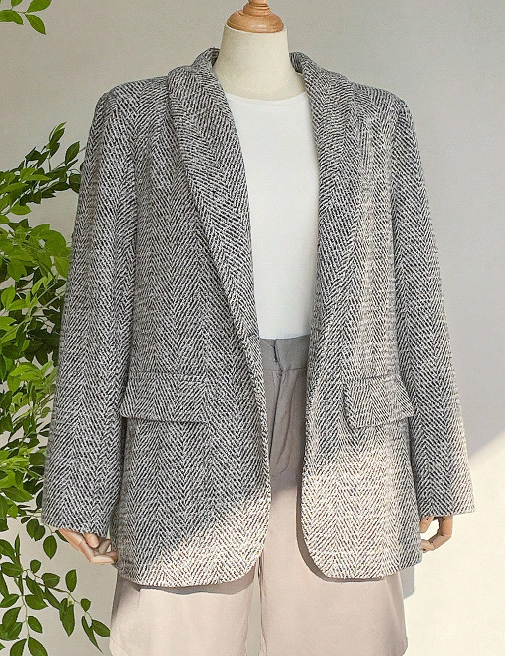 Sacou Emery Rose Curve, negru/alb