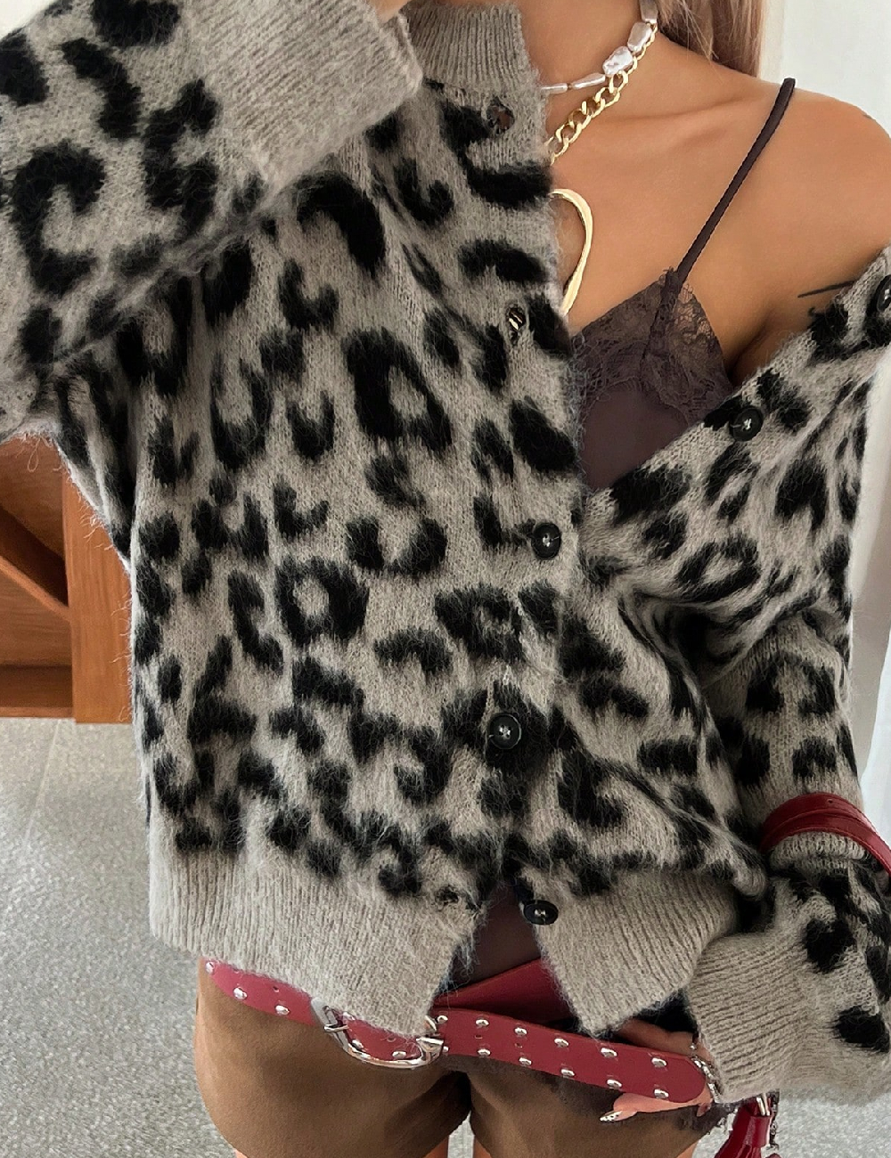 Cardigan SHEIN, animal print