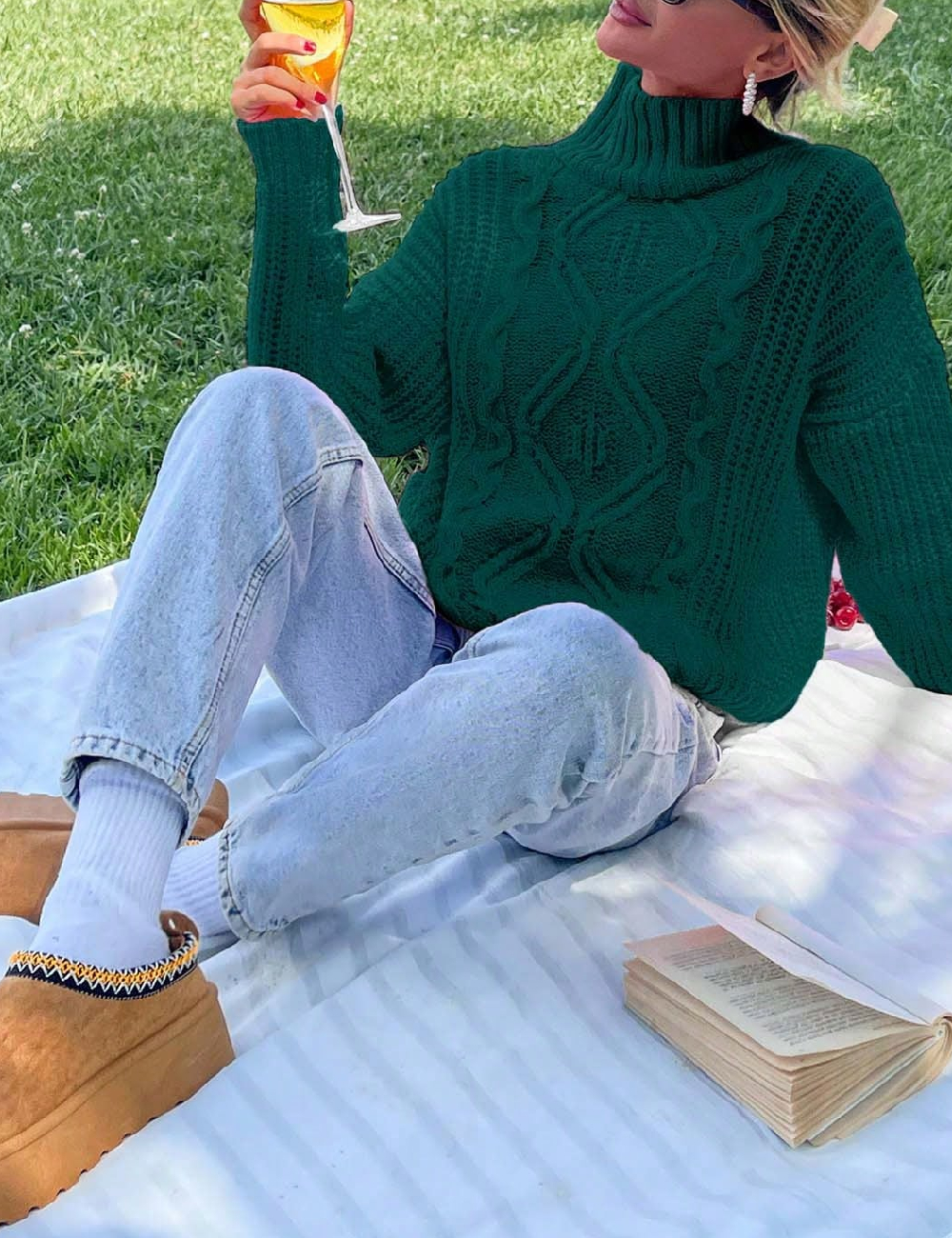 Pulover SHEIN, verde