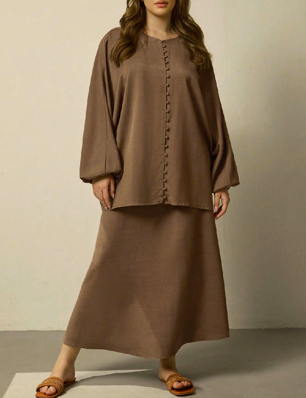 Compleu SHEIN CURVE, maro