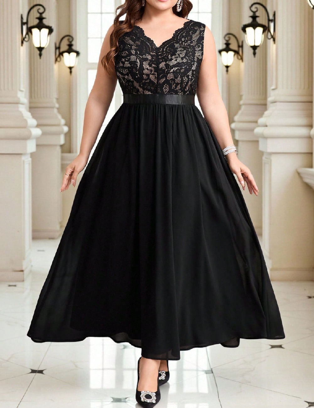 Rochie lunga SHEIN CURVE, negru