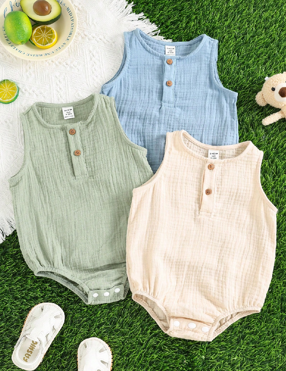 Set body 3 bucati Shein Kids, mix culori