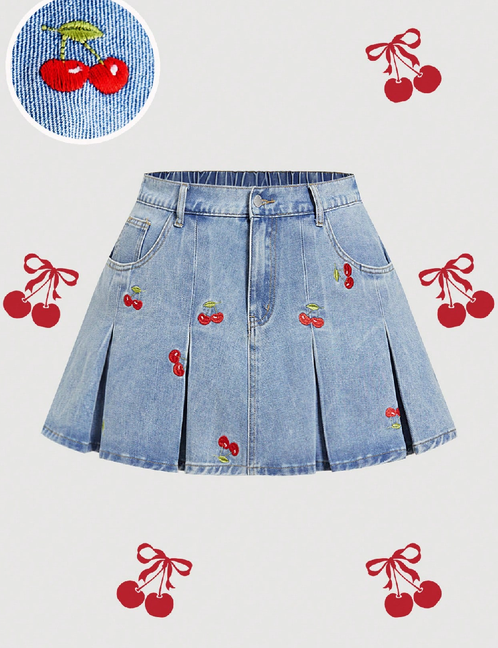 Fusta SHEIN CURVE, albastru