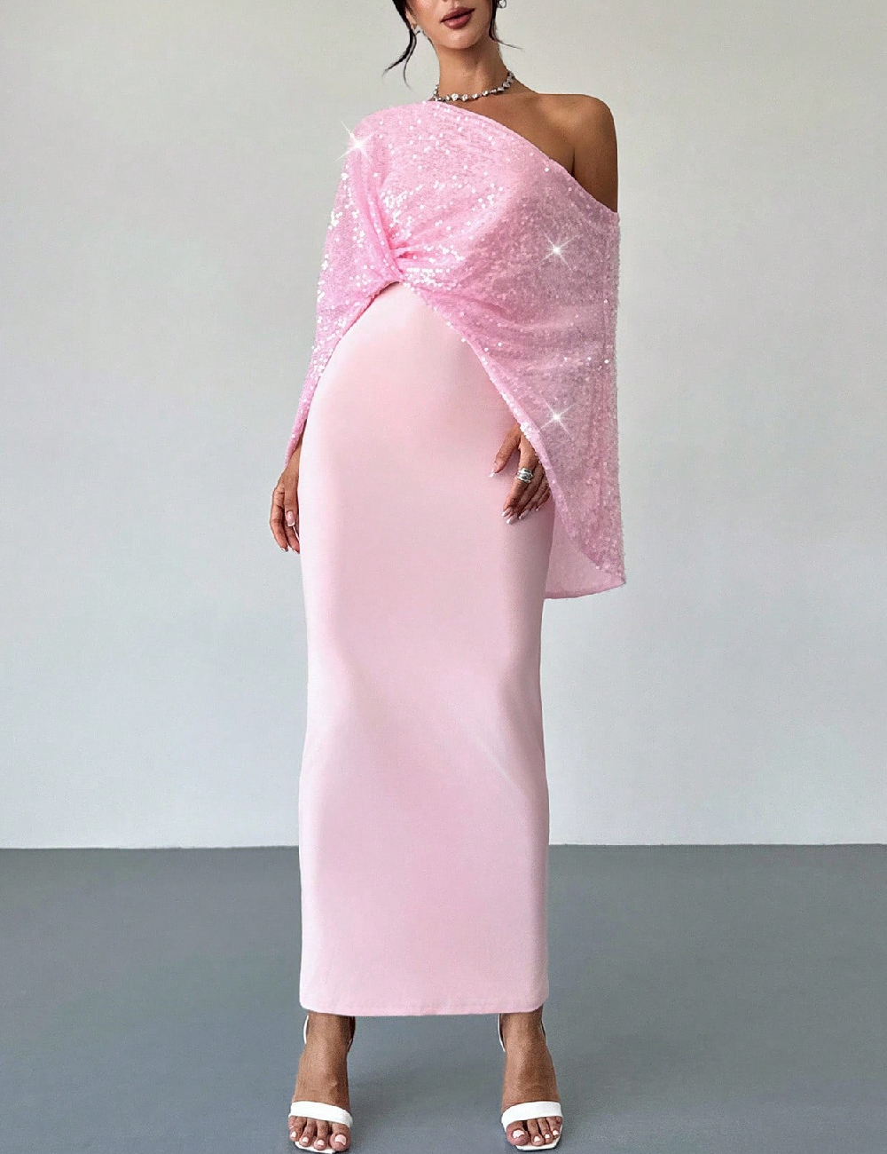 Rochie lunga SHEIN, roz