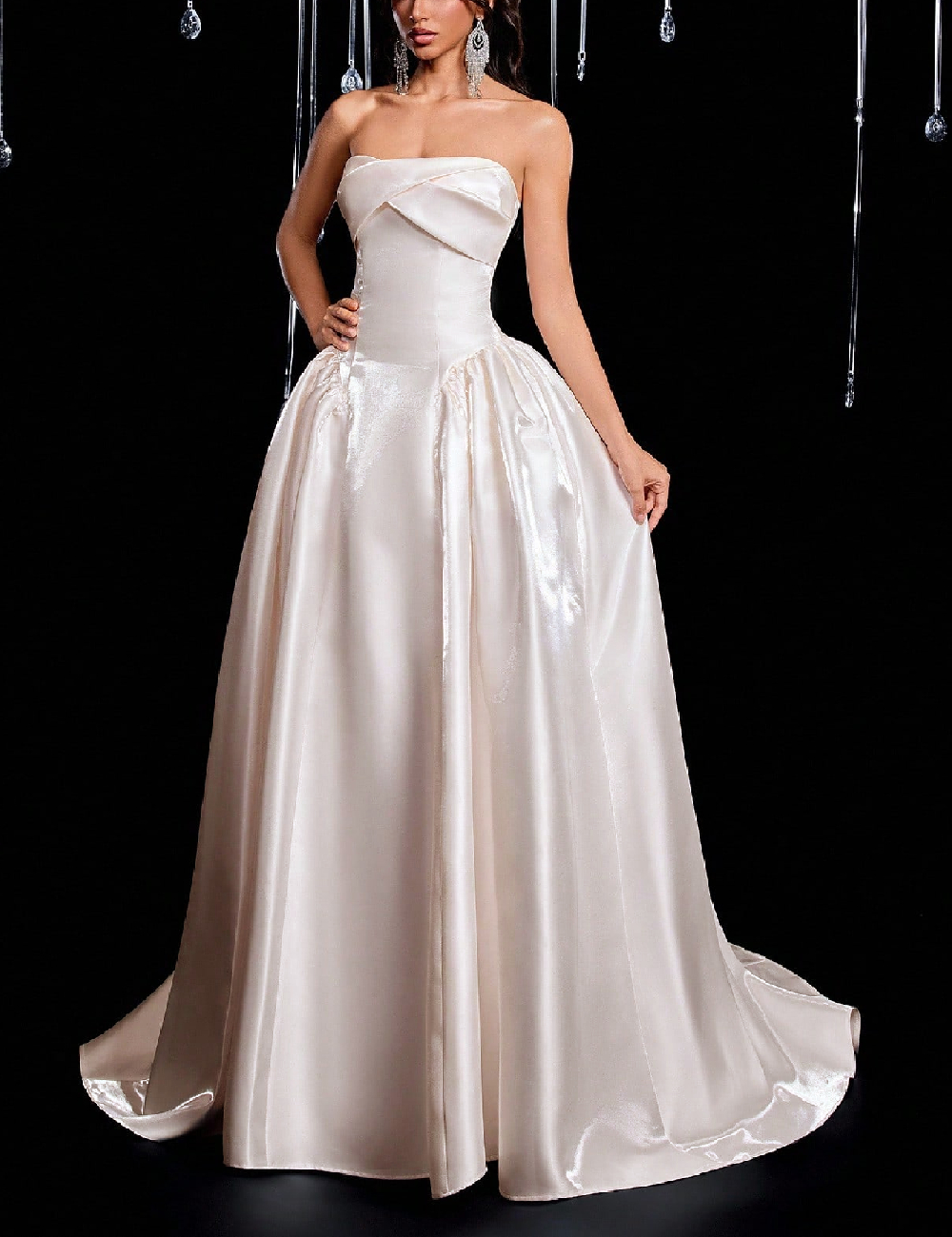 Rochie lunga SHEIN, crem