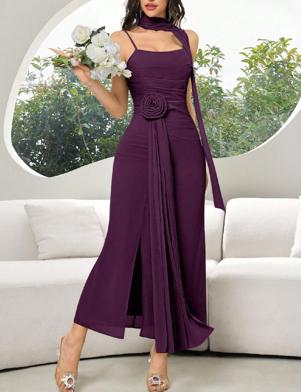 Rochie medie SHEIN, mov