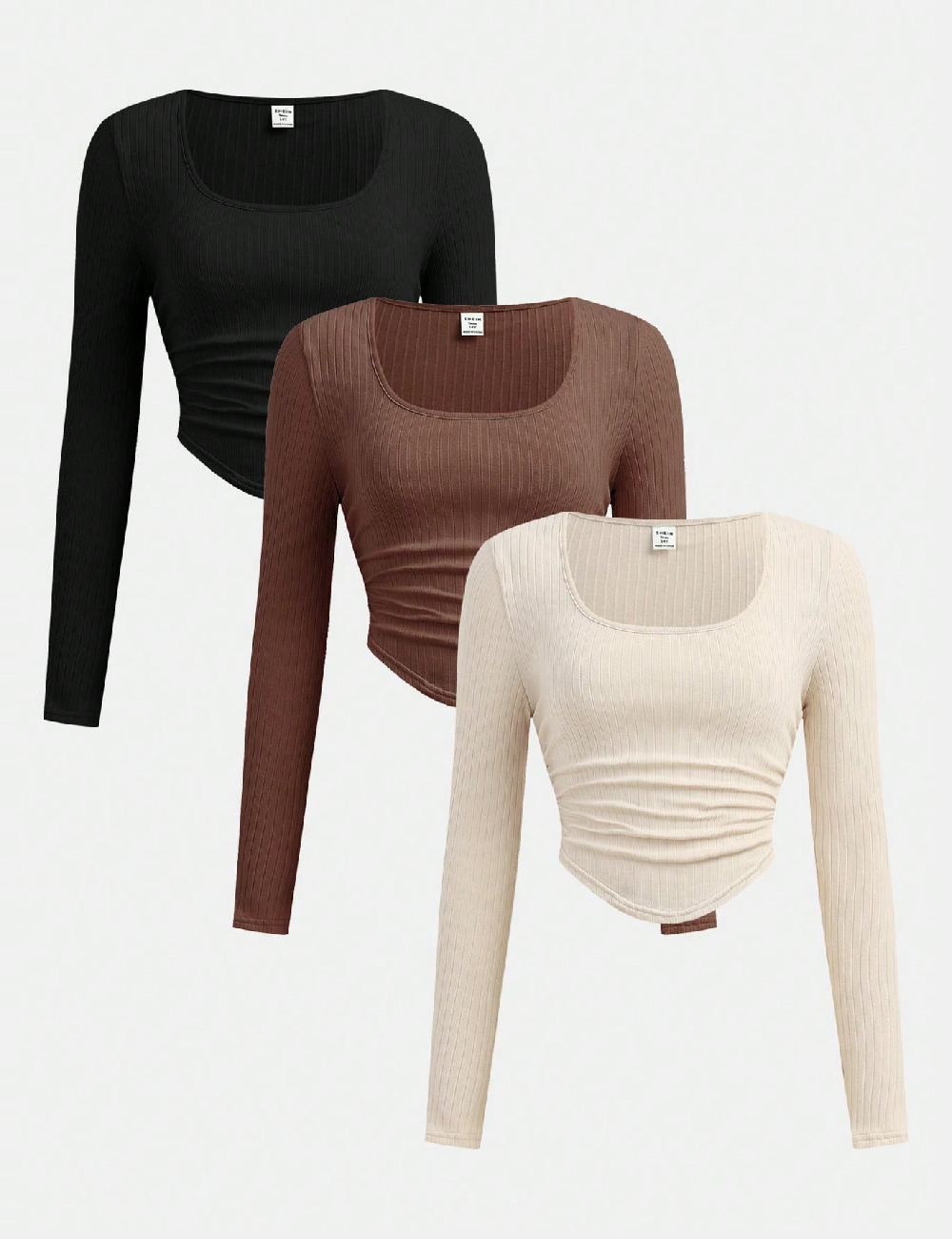 Set bluze 3 bucati Shein Kids, mix culori