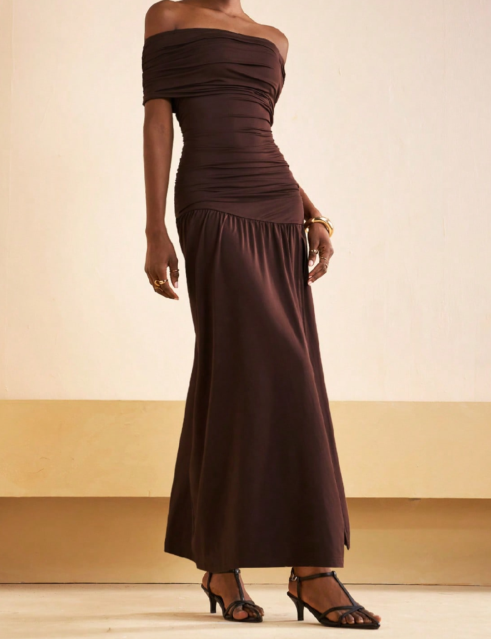 Rochie lunga SHEIN, maro