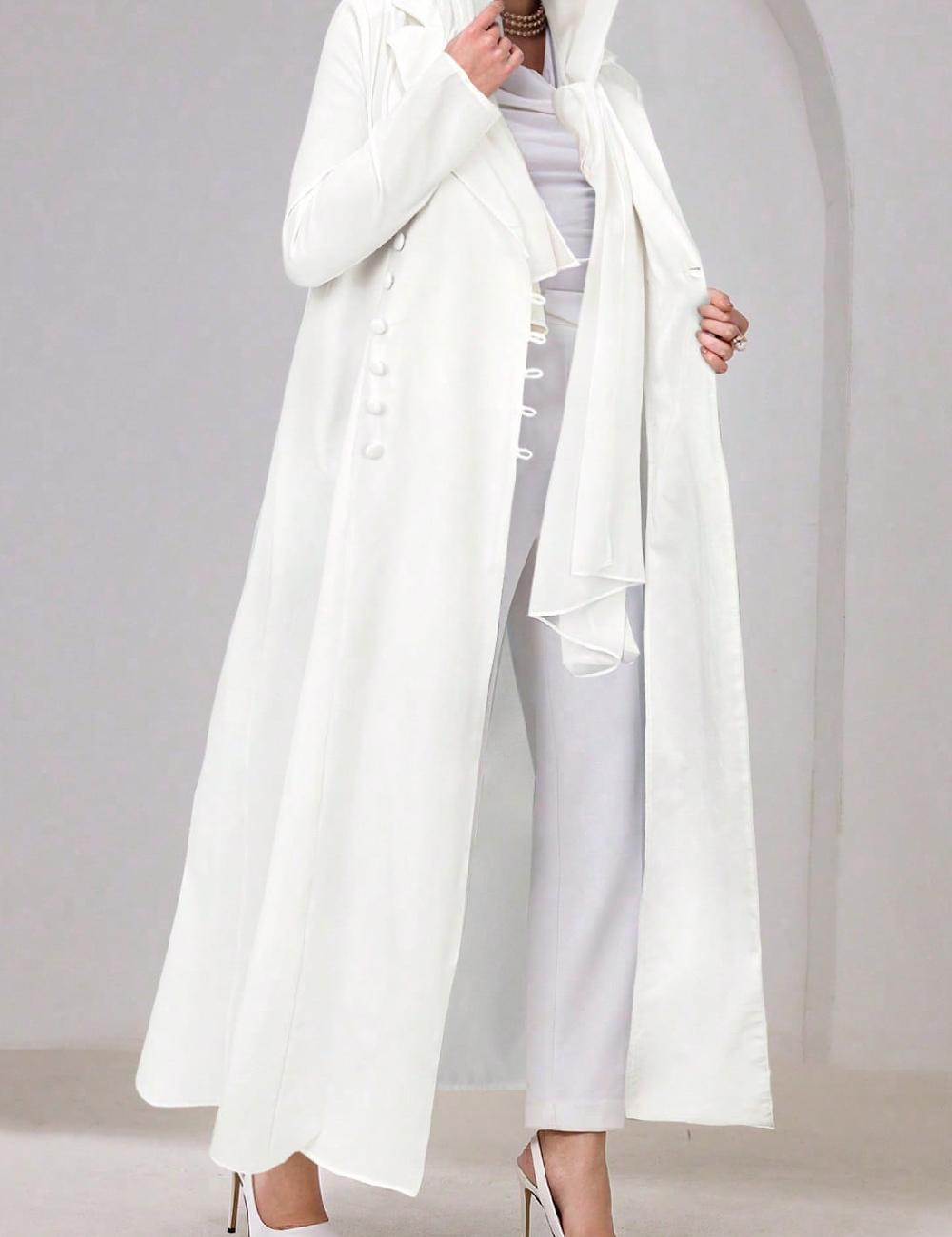 Trench SHEIN, alb