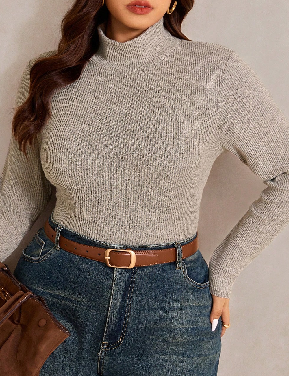 Bluza SHEIN CURVE, bej