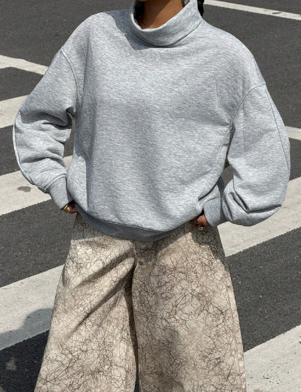 Bluza Oversize SHEIN, gri