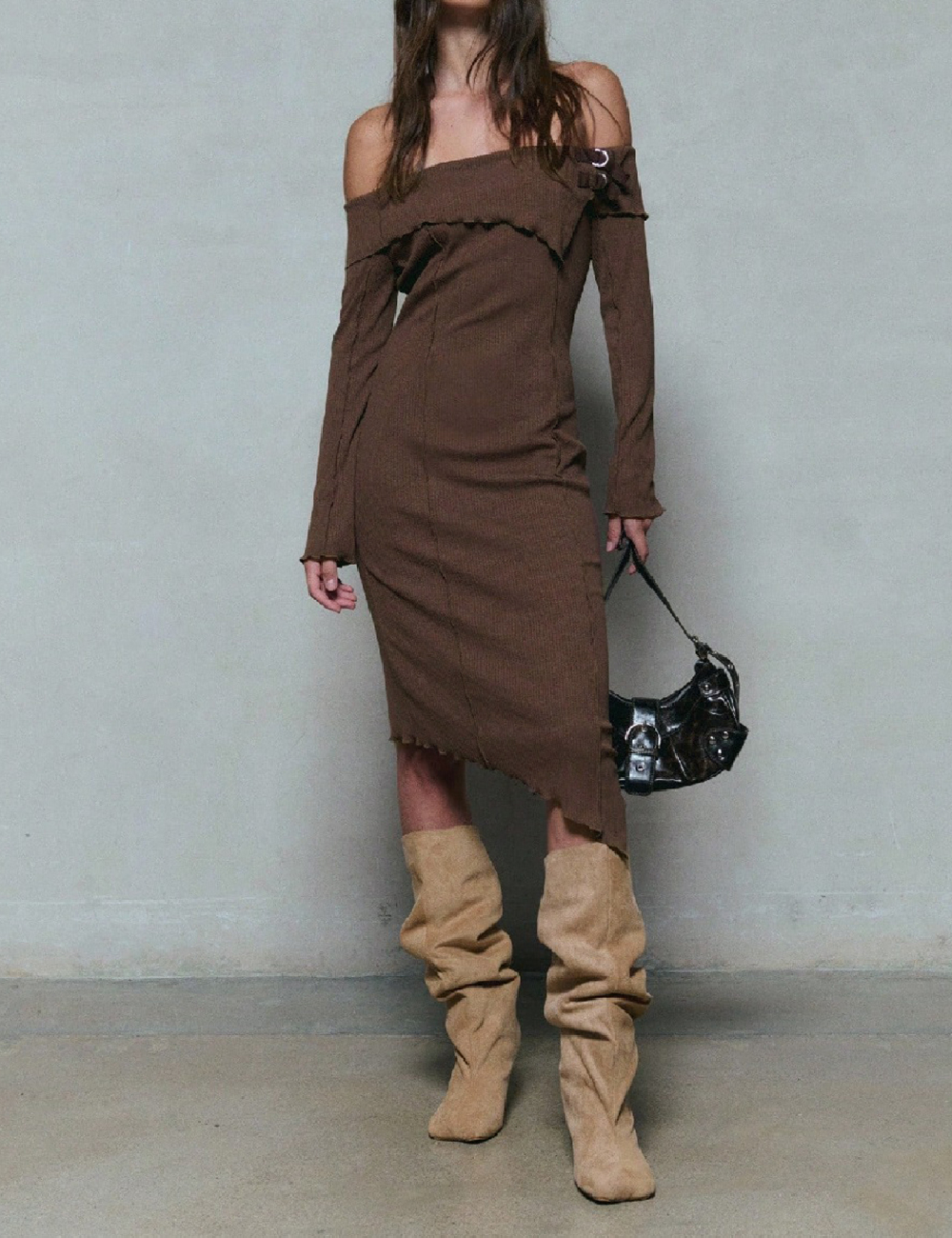 Rochie medie SHEIN, maro