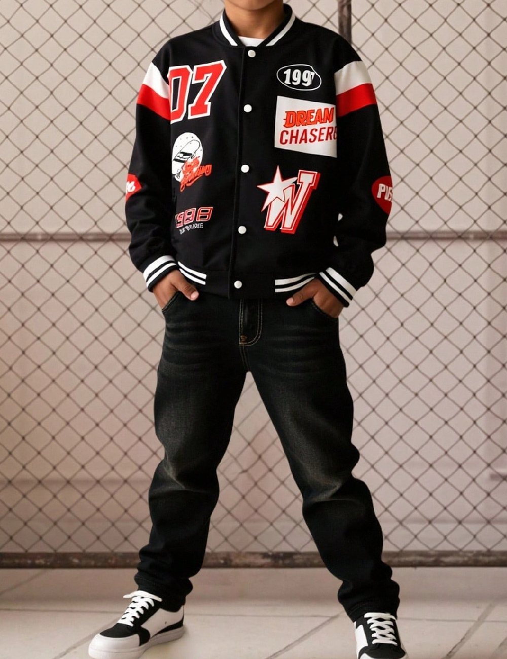 Jacheta Shein Kids, negru