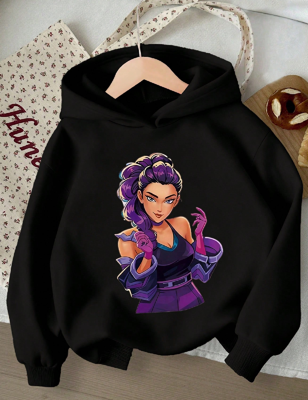 Hanorac Shein Kids, negru