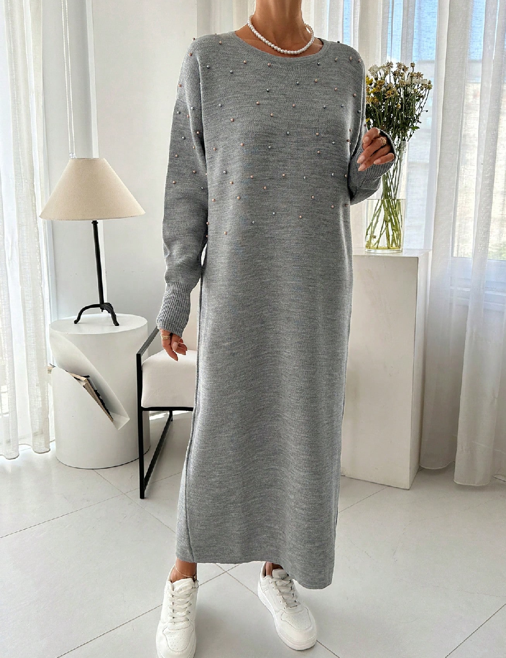 Rochie medie SHEIN, gri