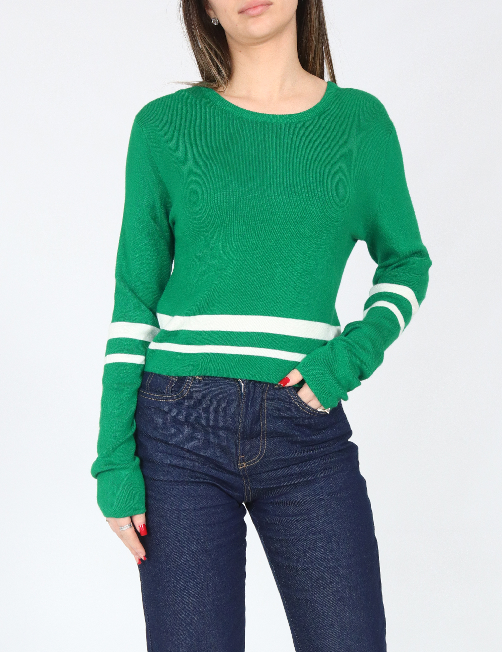 Bluza Pull&Bear, verde