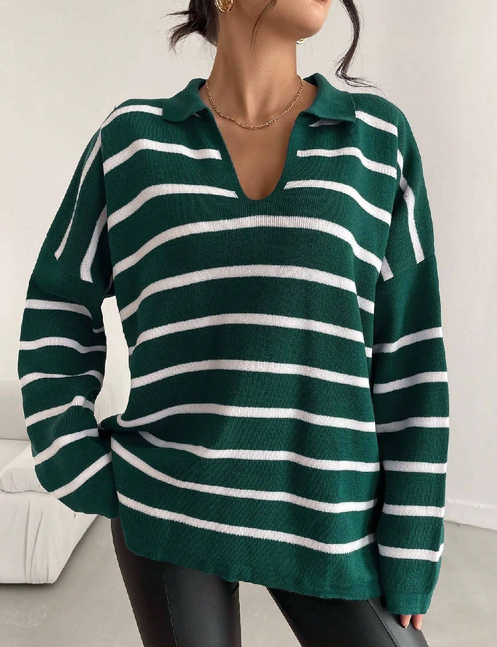 Bluza SHEIN CURVE, verde
