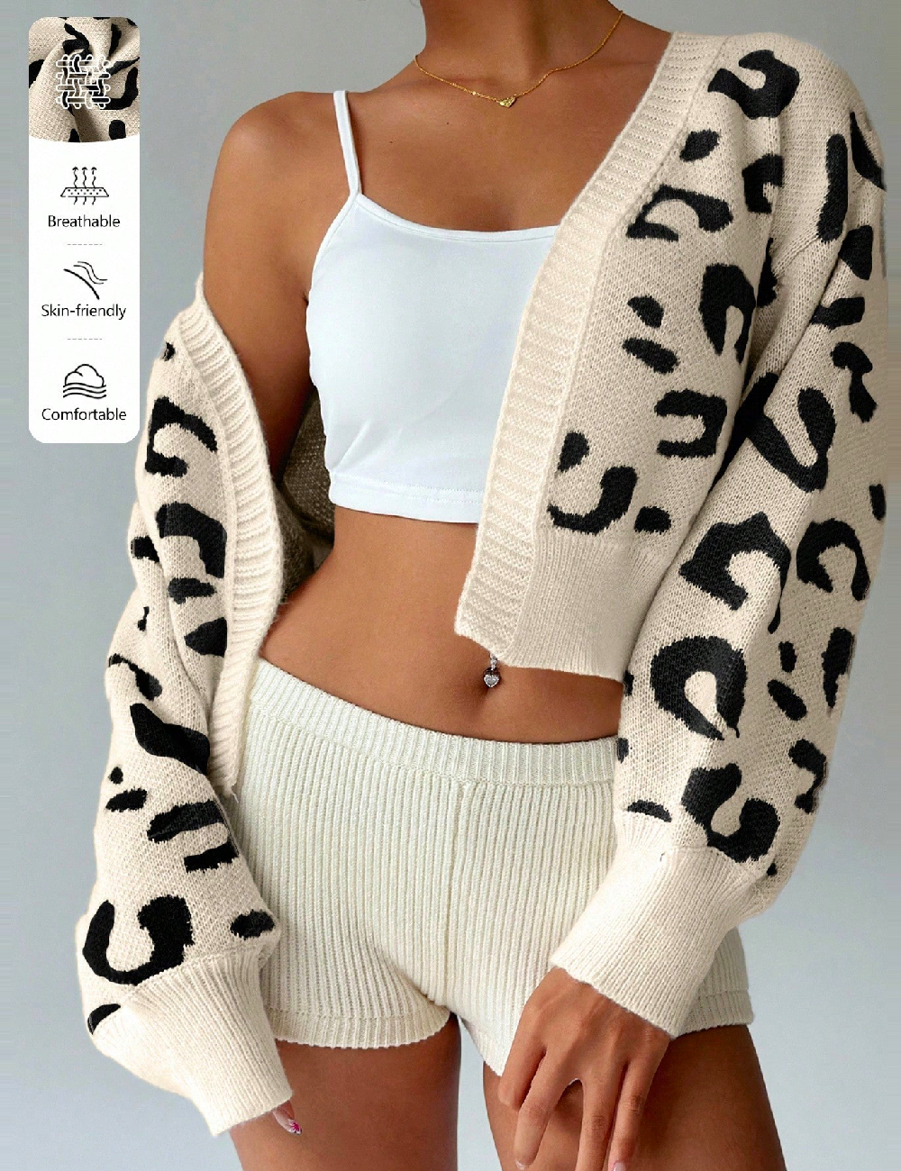 Cardigan SHEIN, animal print