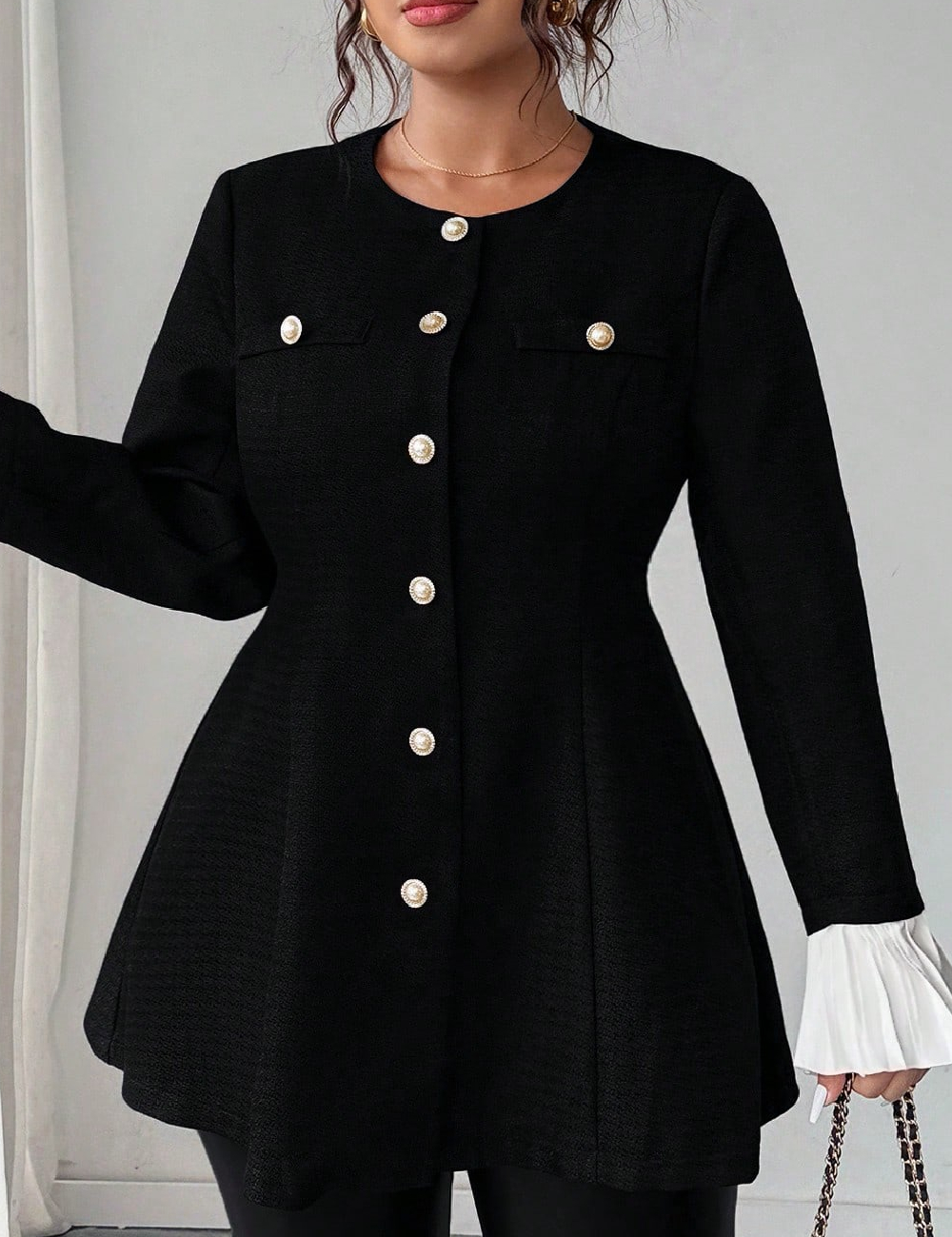 Sacou SHEIN CURVE, negru