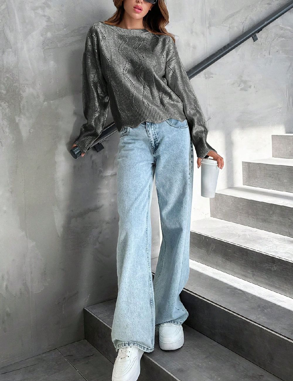 Bluza SHEIN, argintiu