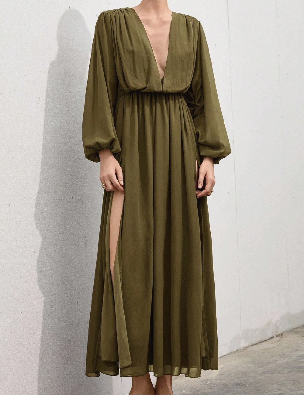 Rochie lunga SHEIN, verde