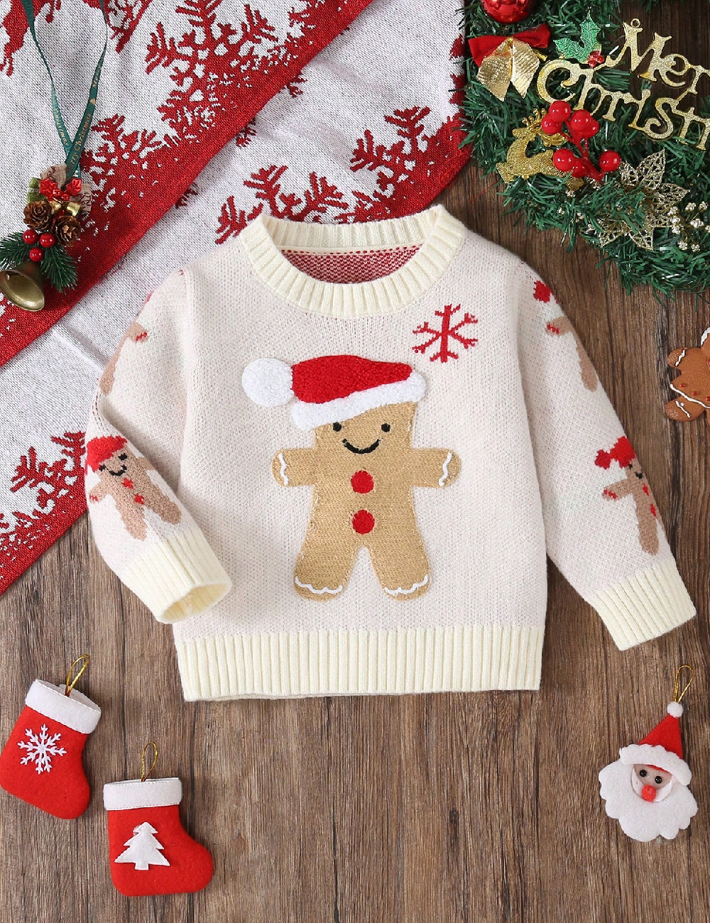 Pulover Shein Kids, alb